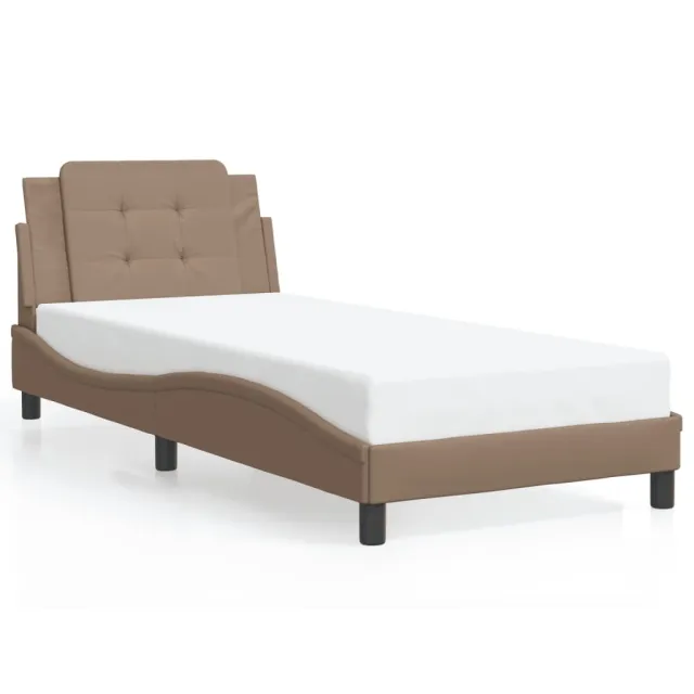 Cadre de lit avec LED sans matelas Zadar cappuccino 100x200 cm