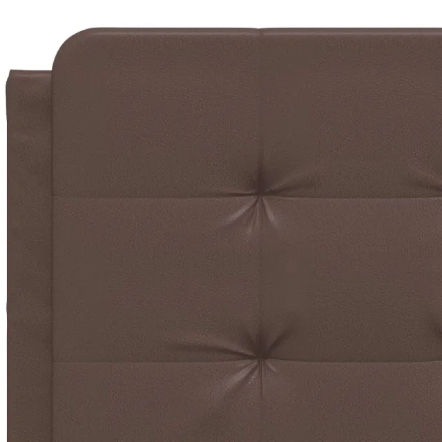 Cadre de lit avec LED sans matelas Zadar marron 120x200 cm