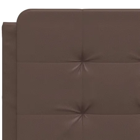Cadre de lit avec LED sans matelas Zadar marron 120x200 cm