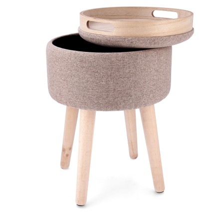Kruk met opbergruimte Vinthera Moa Hout 34 x 34 x 45 cm (2 Stuks) 2