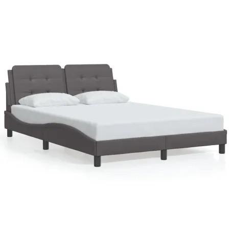 Cadre de lit avec LED sans matelas Zadar gris 120x200 cm