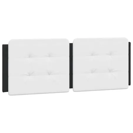 Cadre de lit avec LED sans matelas Zadar noir et blanc 120x200 cm