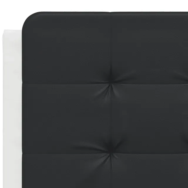 Cadre de lit avec LED sans matelas Zadar blanc et noir 120x200 cm