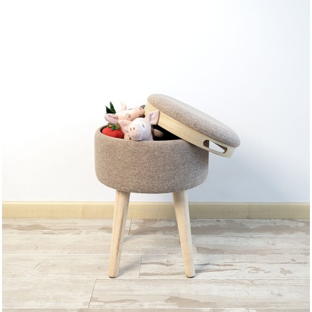 Kruk met opbergruimte Vinthera Moa Hout 34 x 34 x 45 cm (2 Stuks)
