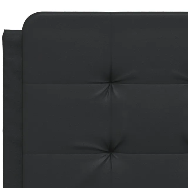 Cadre de lit avec LED sans matelas Zadar noir 140x190 cm