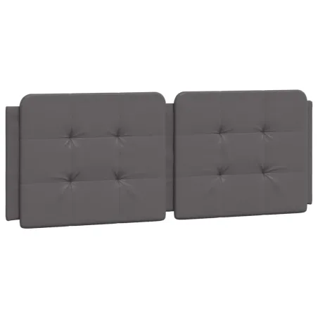 Cadre de lit avec LED sans matelas Zadar gris 140x190 cm
