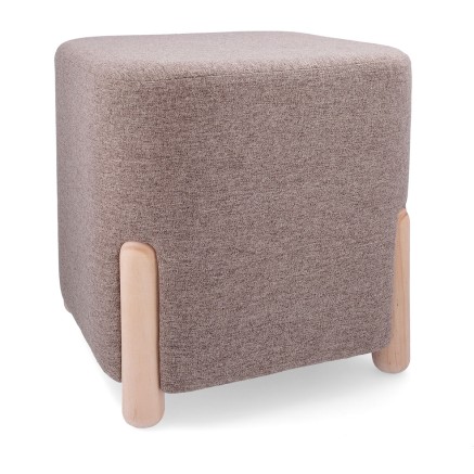 Puff Vinthera Moa Marrón Madera 34 x 34 x 38 cm (2 Unidades) 2