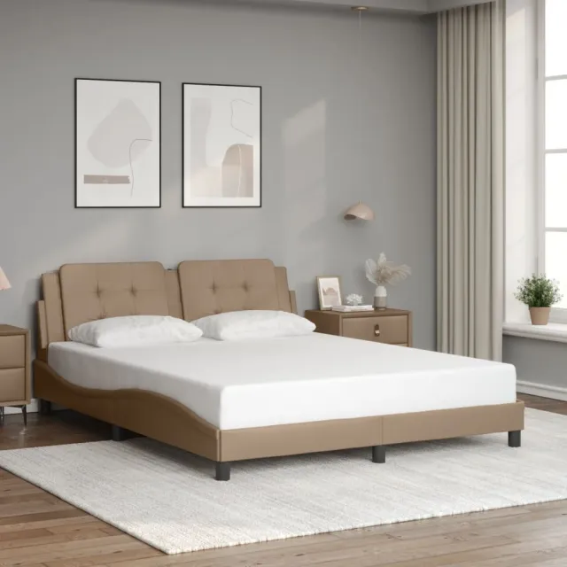 Cadre de lit avec LED sans matelas Zadar cappuccino 160x200 cm