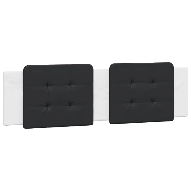 Cadre de lit avec LED sans matelas Zadar blanc et noir 180x200 cm