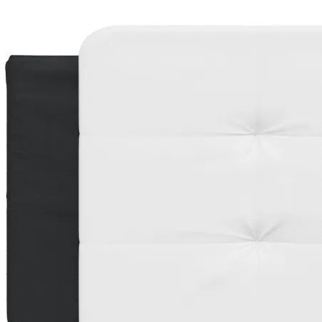 Cadre de lit avec LED sans matelas Zadar noir et blanc 200x200 cm