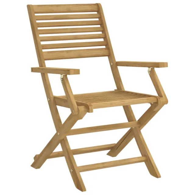 Chaises pliables de jardin lot de 6 bois massif d'acacia