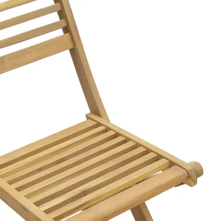 Chaises pliables de jardin lot de 8 bois massif d'acacia