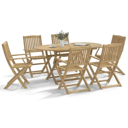 Chaises de jardin pliantes lot de 6 54x61x88 cm bois d'acacia