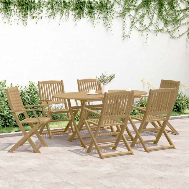 Chaises de jardin pliantes lot de 6 54x61x88 cm bois d'acacia
