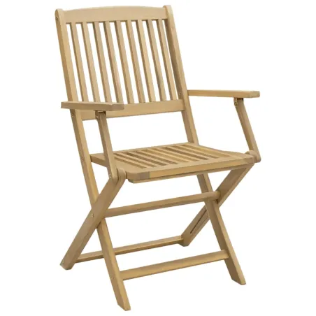 Chaises de jardin pliantes lot de 8 54x61x88 cm bois d'acacia
