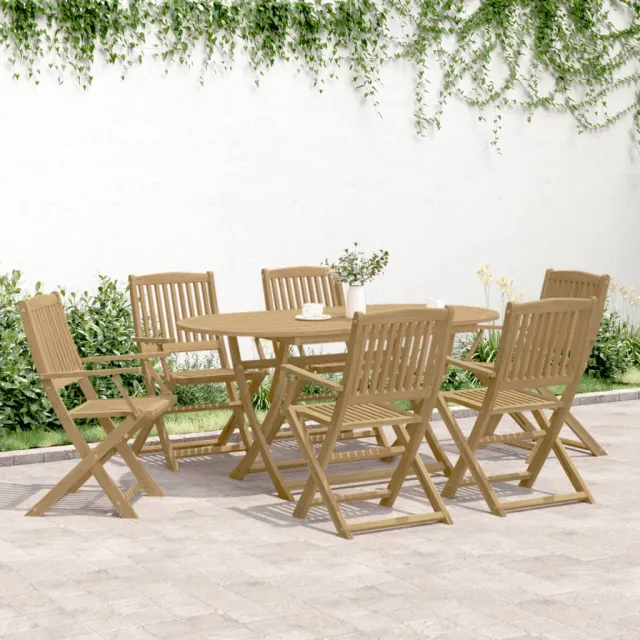 Ensemble à manger de jardin 7 pcs Bois d'acacia solide