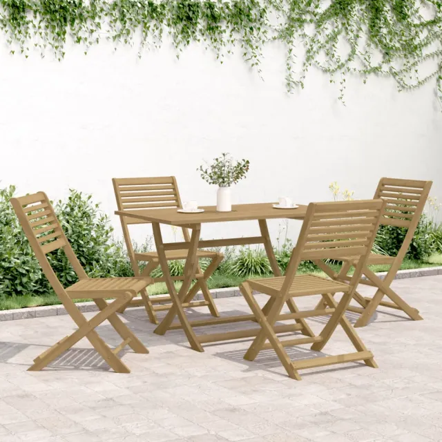 Ensemble à manger de jardin 5 pcs Bois d'acacia solide