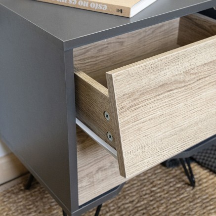 Comodino Vinthera Moa Marrone Grigio 40 x 49,5 x 30 cm 2