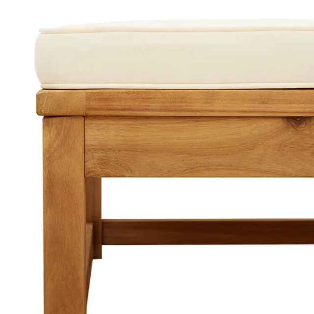 Salon de jardin 3 pcs avec coussins bois massif d'acacia