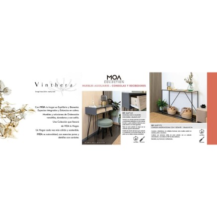 Table d'appoint Vinthera Moa Noir Beige 120 x 85 x 40 cm 2