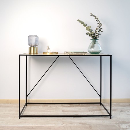 Bijzettafel Vinthera Moa Zwart Beige 120 x 85 x 40 cm