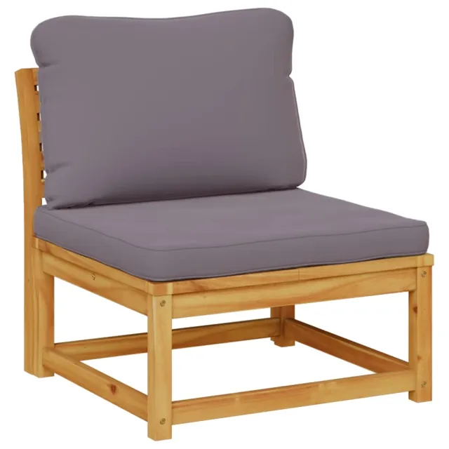 Salon de jardin avec coussins 7 pcs bois massif d'acacia