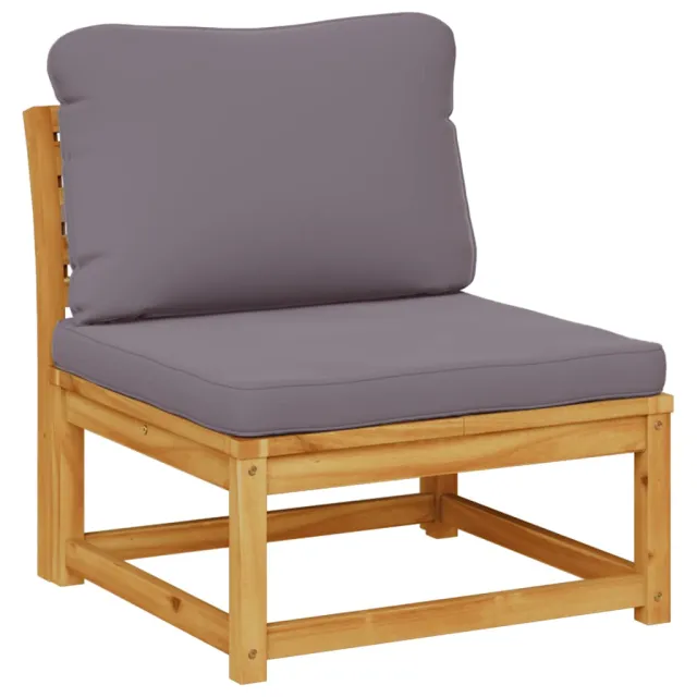 Salon de jardin 4 pcs avec coussins Bois d'acacia solide