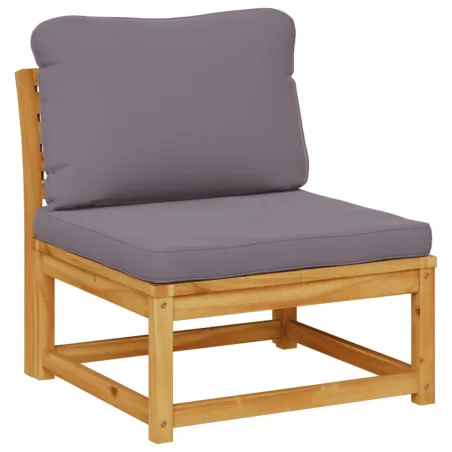 Salon de jardin avec coussins 8 pcs bois massif d'acacia