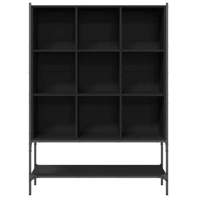 Bibliothèque noir 102x30x141,5 cm bois d'ingénierie