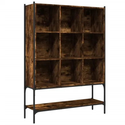 Bibliothèque chêne fumé 102x30x141,5 cm bois d'ingénierie 2