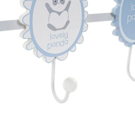 Perchero de Pared DKD Home Decor Madera Metal Oso Panda (40 x 4 x 16 c
