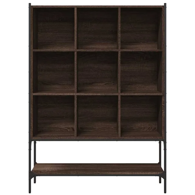 Bibliothèque chêne marron 102x30x141,5 cm bois d'ingénierie