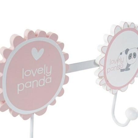 Perchero de Pared DKD Home Decor Madera Metal Oso Panda (40 x 4 x 16 c