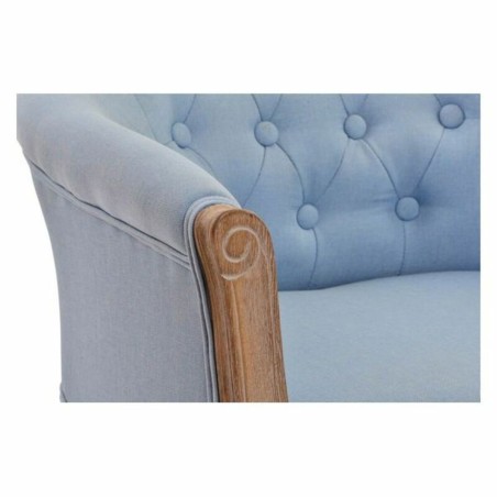 Hocker DKD Home Decor Blau Polyester Holz Kautschukholz 58 x 56 x 69 c