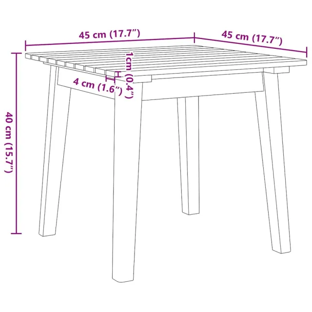Chaises de jardin avec table 3 pcs Noir Bois d'Acacia Massif