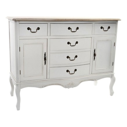 Sideboard DKD Home Decor  White Light brown Fir 118 x 45 x 90 cm