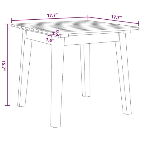 Chaises de jardin avec table 3 pcs Gris Bois d'Acacia Massif