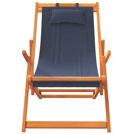 Chaises de plage pliables lot de 2 bleu tissu