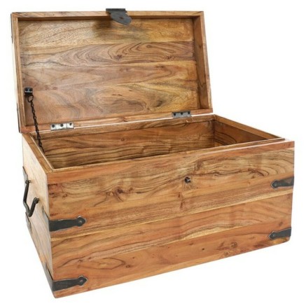 Coffre DKD Home Decor Acacia 60 x 30 x 30 cm 2