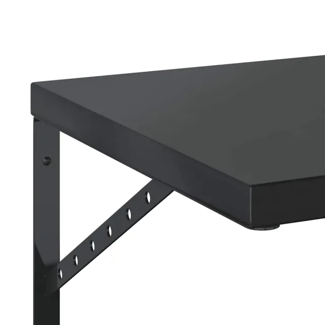 Étagères murales 2 pcs 100x40 cm noir acier inoxydable