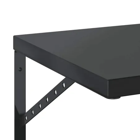 Étagères murales 2 pcs 100x40 cm noir acier inoxydable