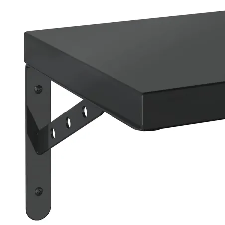 Étagères murales 2 pcs 100x23,5 cm noir acier inoxydable