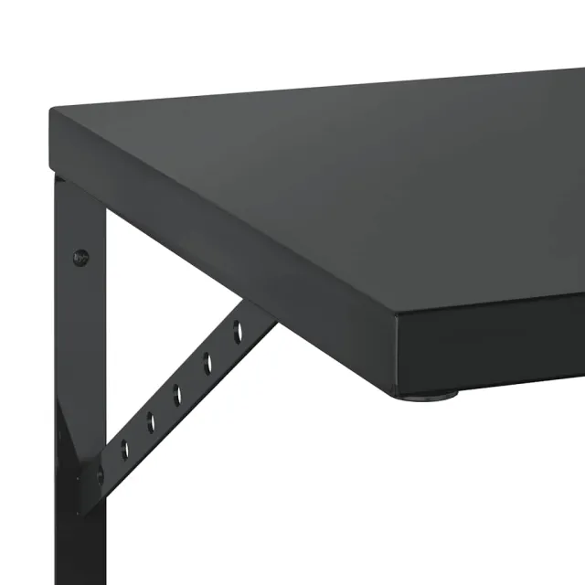 Étagères murales 2 pcs 75x40 cm noir acier inoxydable