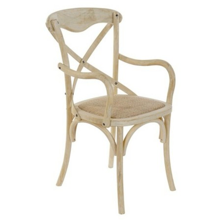 Chaise de Salle à Manger DKD Home Decor Blanc Multicouleur 55 x 57 x