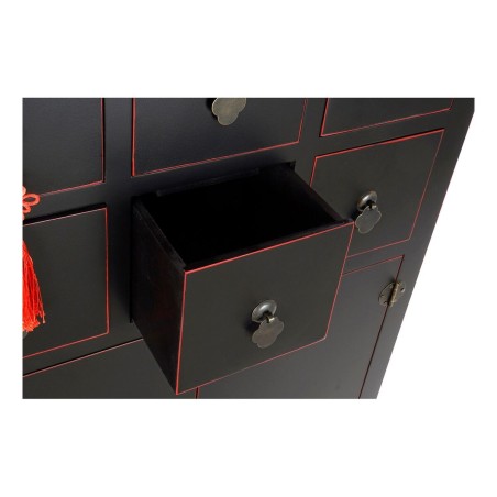 Schubladenschrank DKD Home Decor Schwarz Rot Bunt Tanne Holz MDF Orien