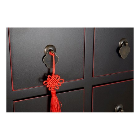 Ladenkast DKD Home Decor Zwart Rood Multicolour Spar Hout MDF Orientaa