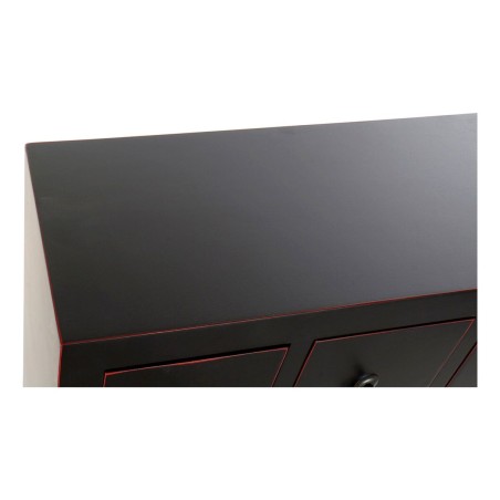 Chest of drawers DKD Home Decor Black Red Multicolour Fir MDF Wood Ori