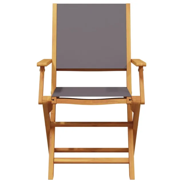 Chaises de jardin pliantes lot de 4 tissu et bois massif