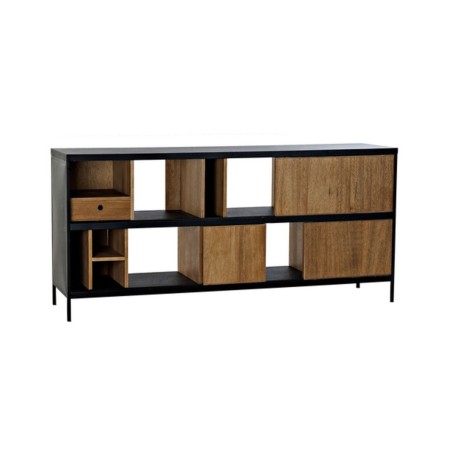 Sideboard DKD Home Decor Alvin Black Natural Iron Fresno 160 x 40 x 75
