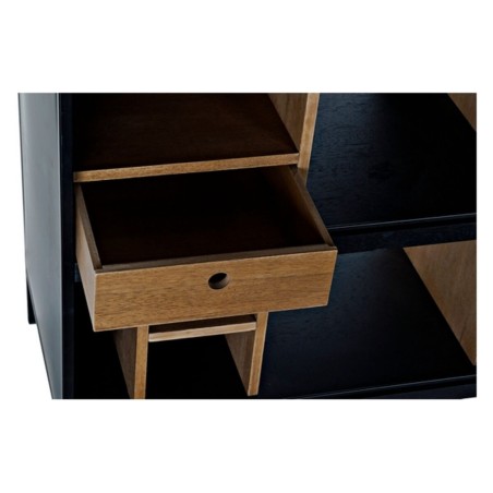 Sideboard DKD Home Decor Alvin Black Natural Iron Fresno 160 x 40 x 75